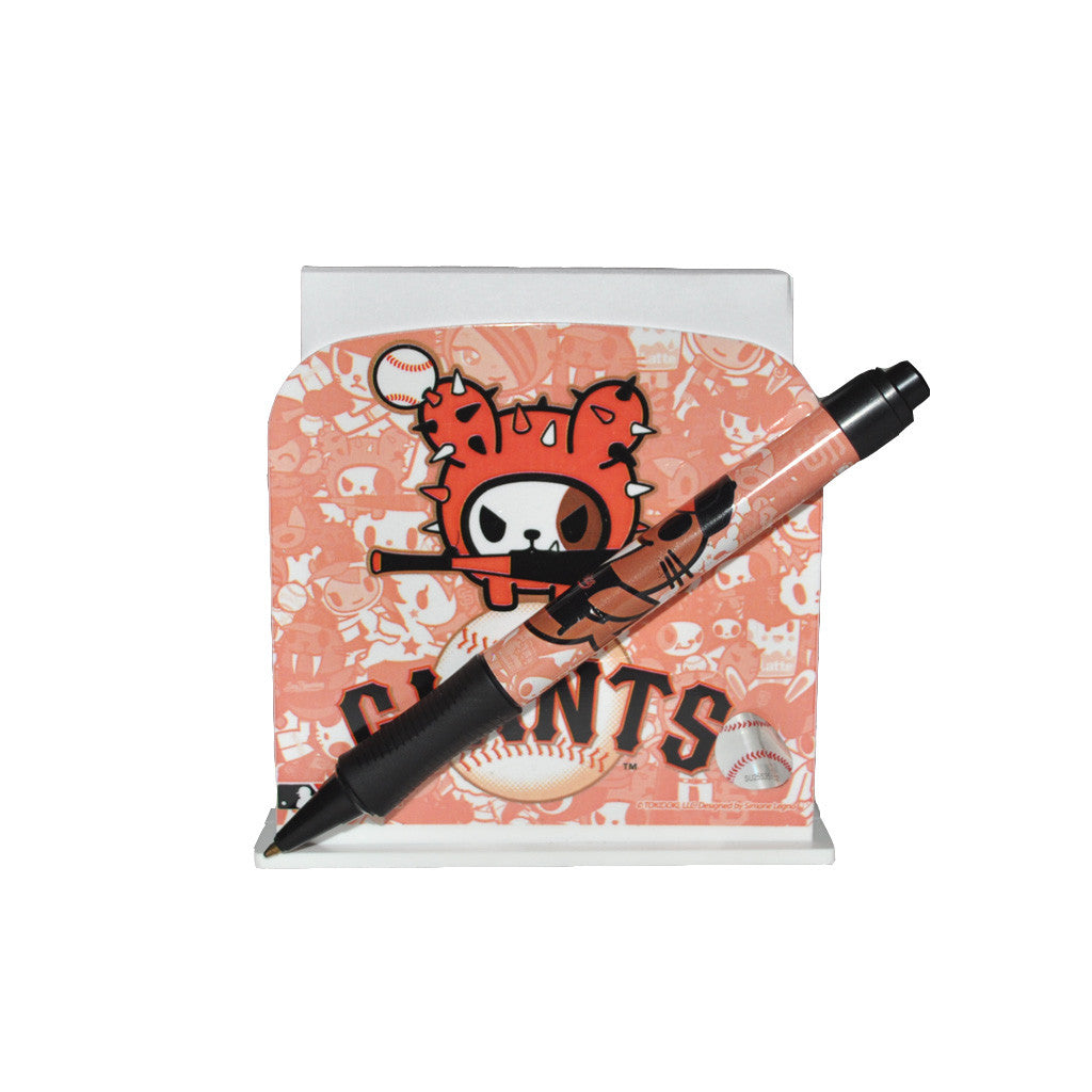 tokidoki for MLB - SF Giants Desk Caddy & Pen Set - The Giant Peach