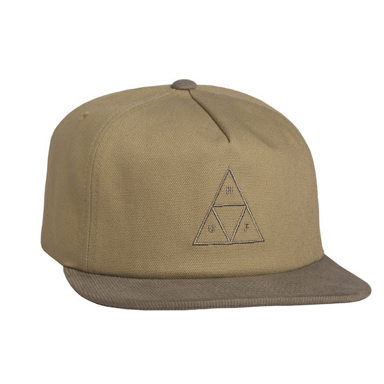 HUF - Triple Triangle Snapback, Khaki - The Giant Peach