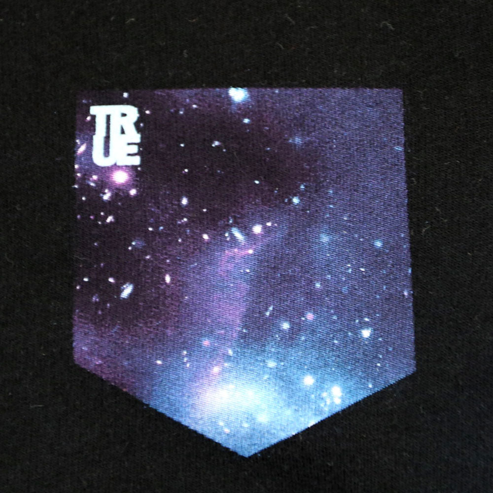 TRUE - Men's True Galaxy Pocket Crewneck Sweatshirt, Black
