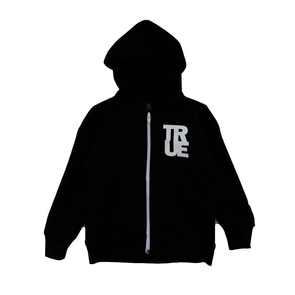 TRUE - Floral Kids Hoodie, Black