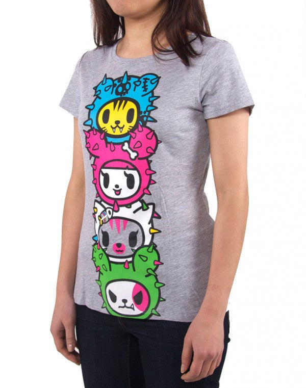 tokidoki - Toki Totem Women's Shirt, Heather Grey - The Giant Peach