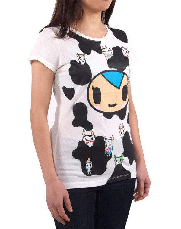 tokidoki - Moo Moo Women's Shirt, White - The Giant Peach