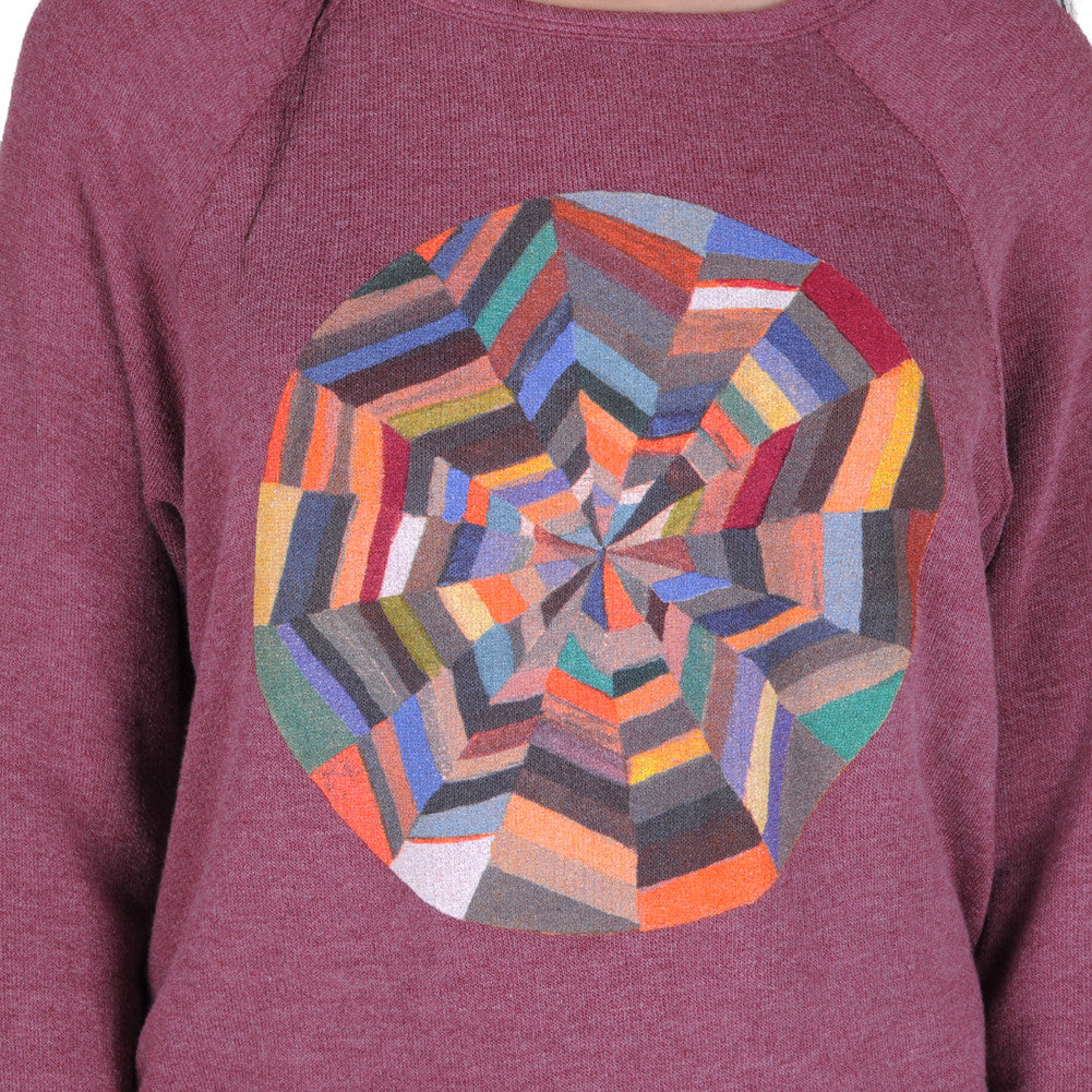 OBEY x DeeDee Cheriel - Omnipotence Women's Sweatshirt, Burgundy - The Giant Peach