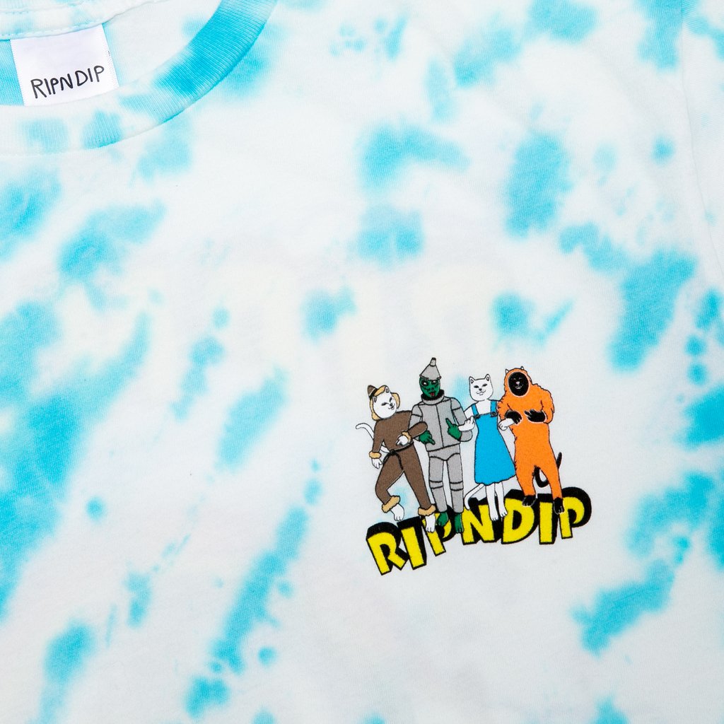 RIPNDIP - No Place Like Home Men's Tee, Blue Stripe Tie Dye