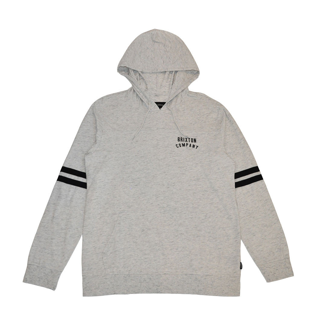 Brixton - Woodburn Hooded Men's L/S Knit, Heather Stone - The Giant Peach