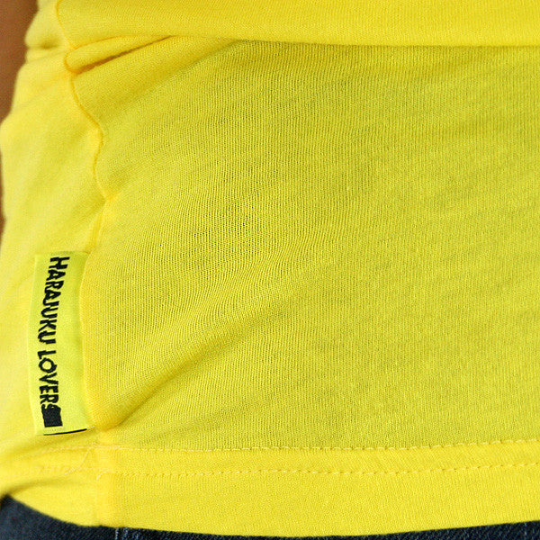 Harajuku Lovers - Pin Tuck Junior's Top, Psychedelic Yellow - The Giant Peach