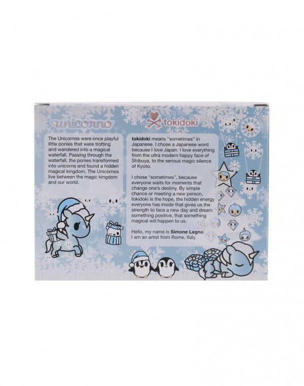 tokidoki - Holiday 5" Yuki Unicorno Vinyl Figure, Clear Blue - The Giant Peach