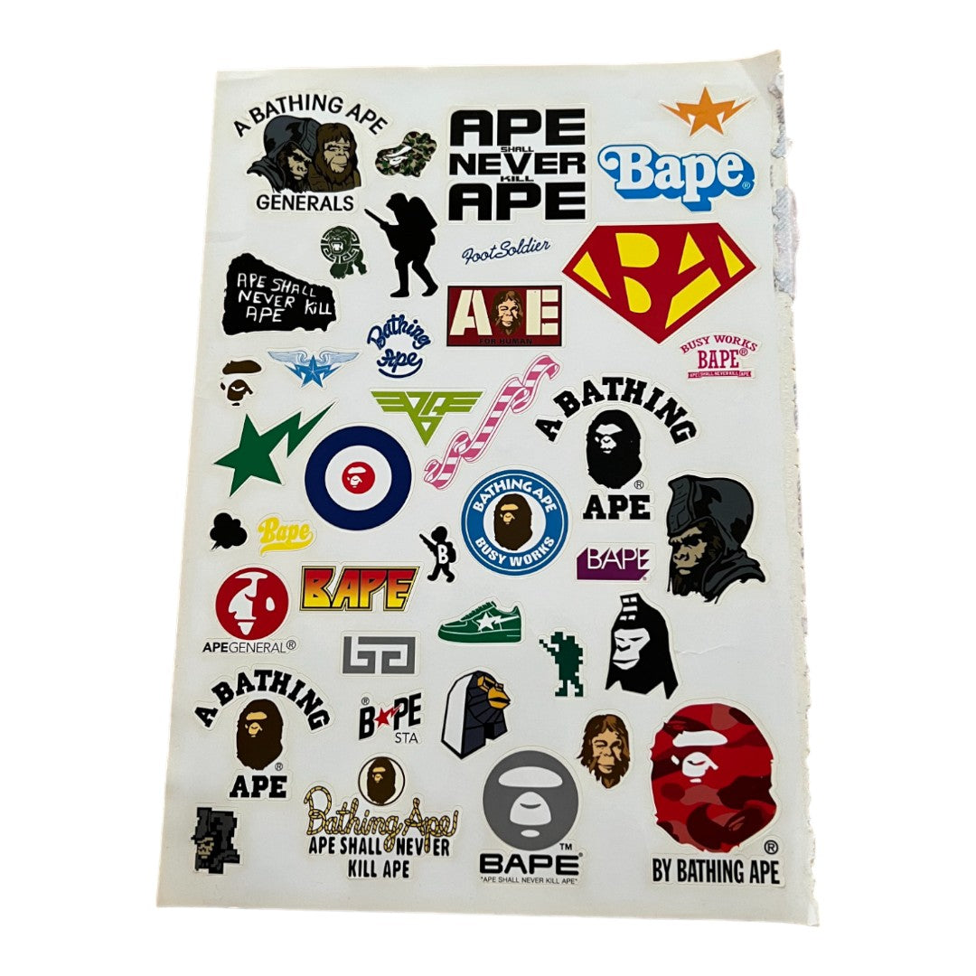 Used to Love - Sheet of Vintage BAPE stickers – The Giant Peach