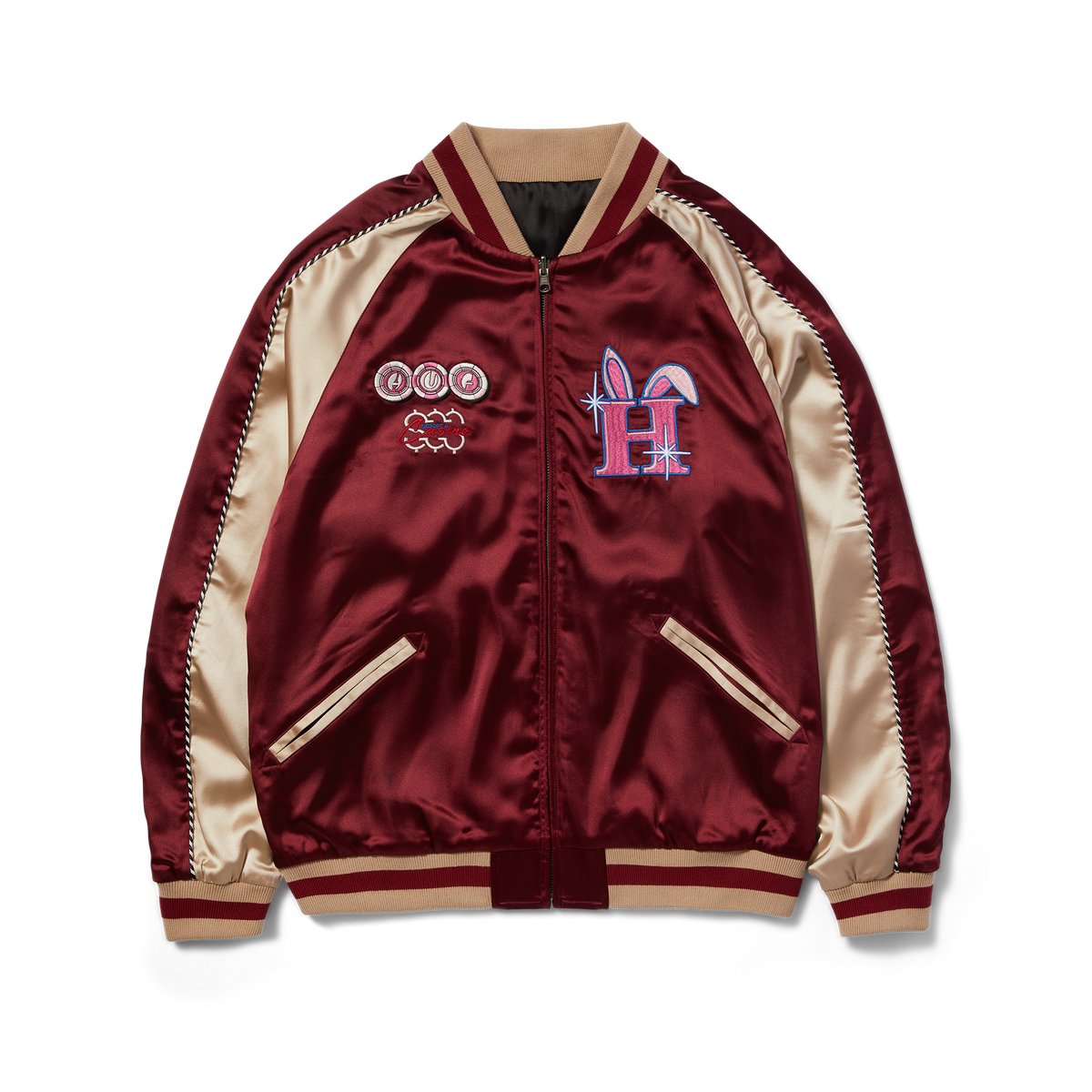 HUF x Freddie Gibbs Souvenir Jacket, Berry