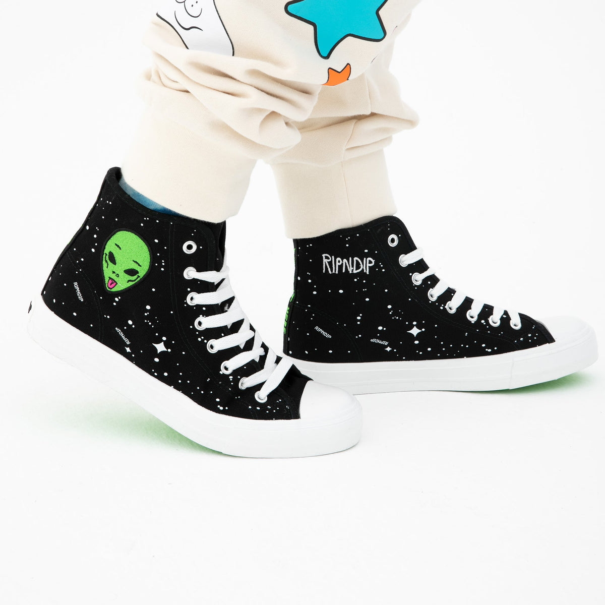 RIPNDIP - We Out Here High Top Shoes, Black