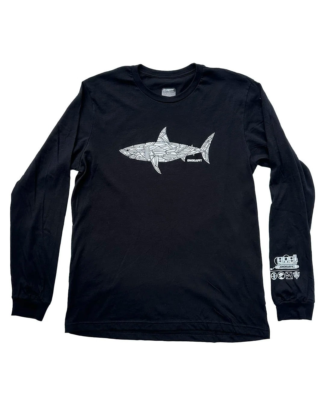 ENGRAFFT - The Fragment Shark L/S Tee - The Giant Peach