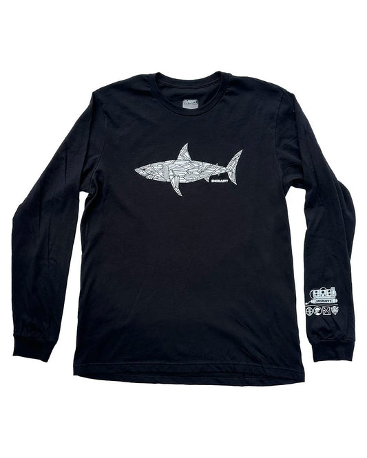 ENGRAFFT - The Fragment Shark L/S Tee - The Giant Peach