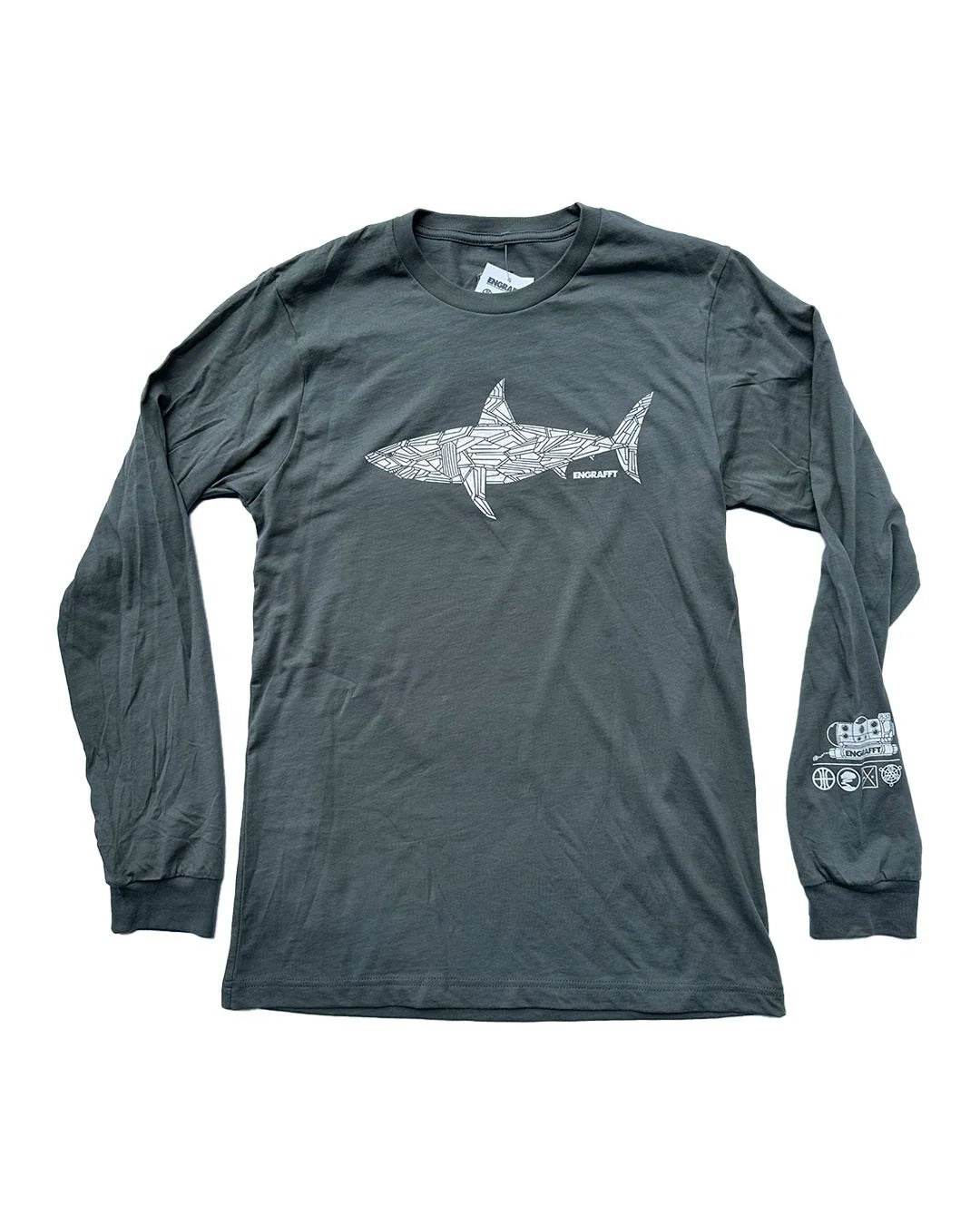 ENGRAFFT - The Fragment Shark L/S Tee - The Giant Peach
