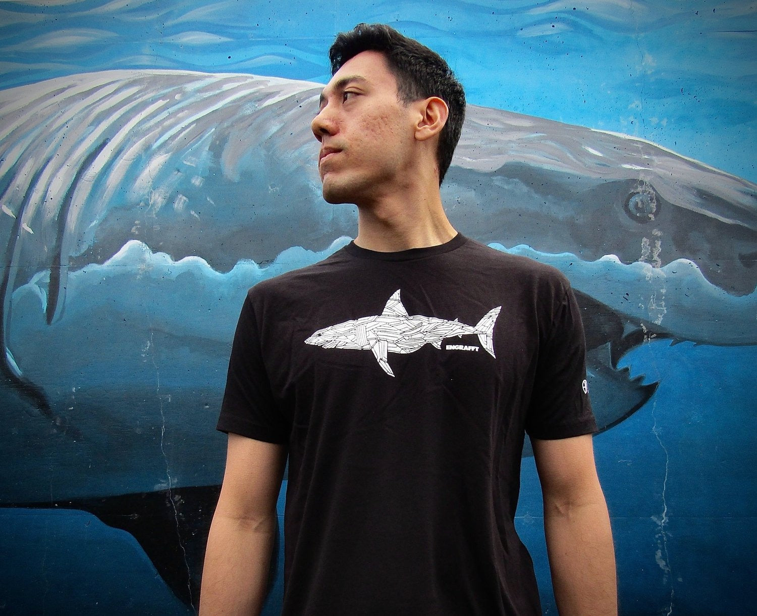 ENGRAFFT - The Fragment Shark Tee - The Giant Peach