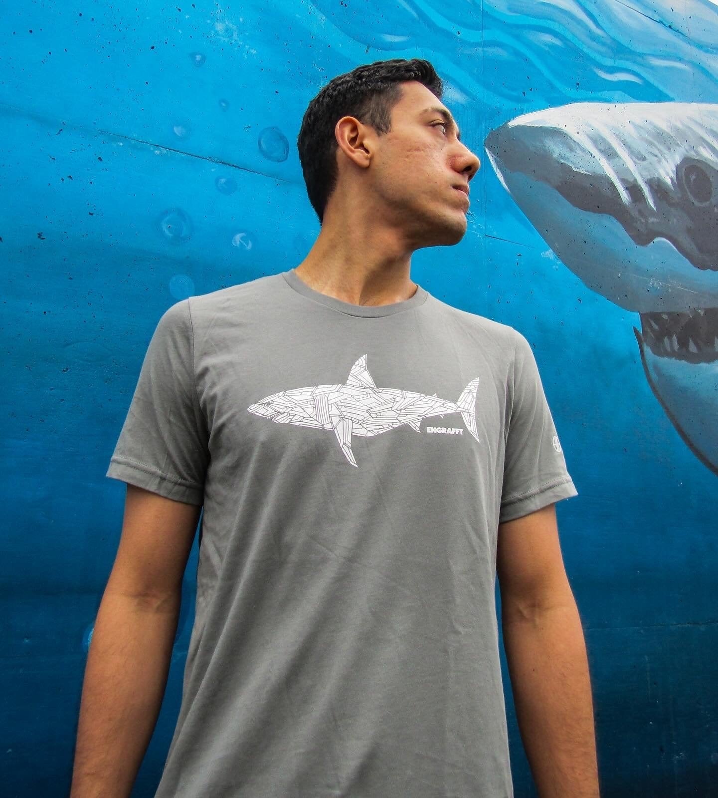 ENGRAFFT - The Fragment Shark Tee - The Giant Peach