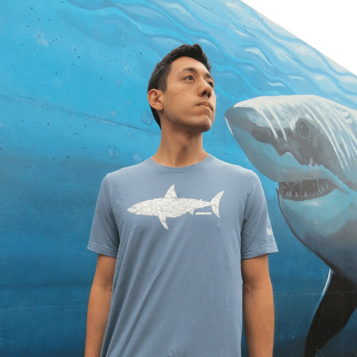 ENGRAFFT - The Fragment Shark Tee - The Giant Peach