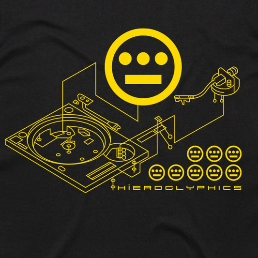 Hieroglyphics - Turntable Men's T-Shirt, Black