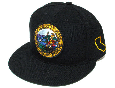 Cali State Seal Snapback Cap Black