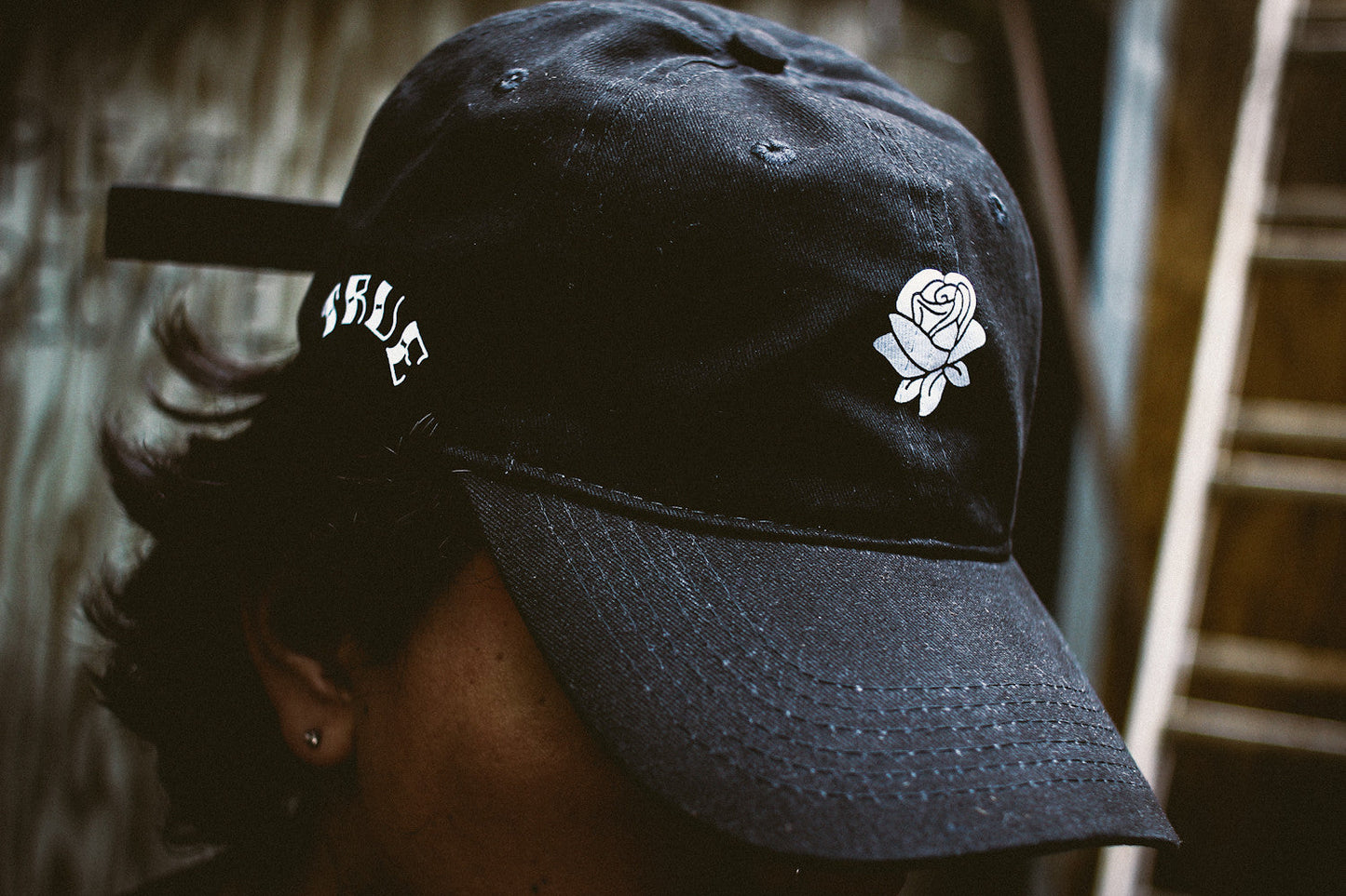 True Rose Dad Hat Black - The Giant Peach