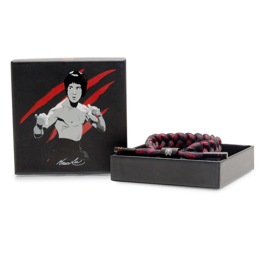 Rastaclat x Bait Bruce Lee Dragon Shoelace Bracelet, Red/Black - The Giant Peach