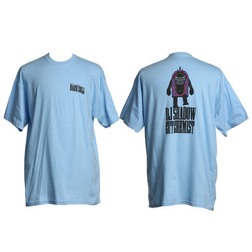 DJ Shadow - Hard Sell Stomping Juke-Bot Men's Shirt, Light Blue - The Giant Peach