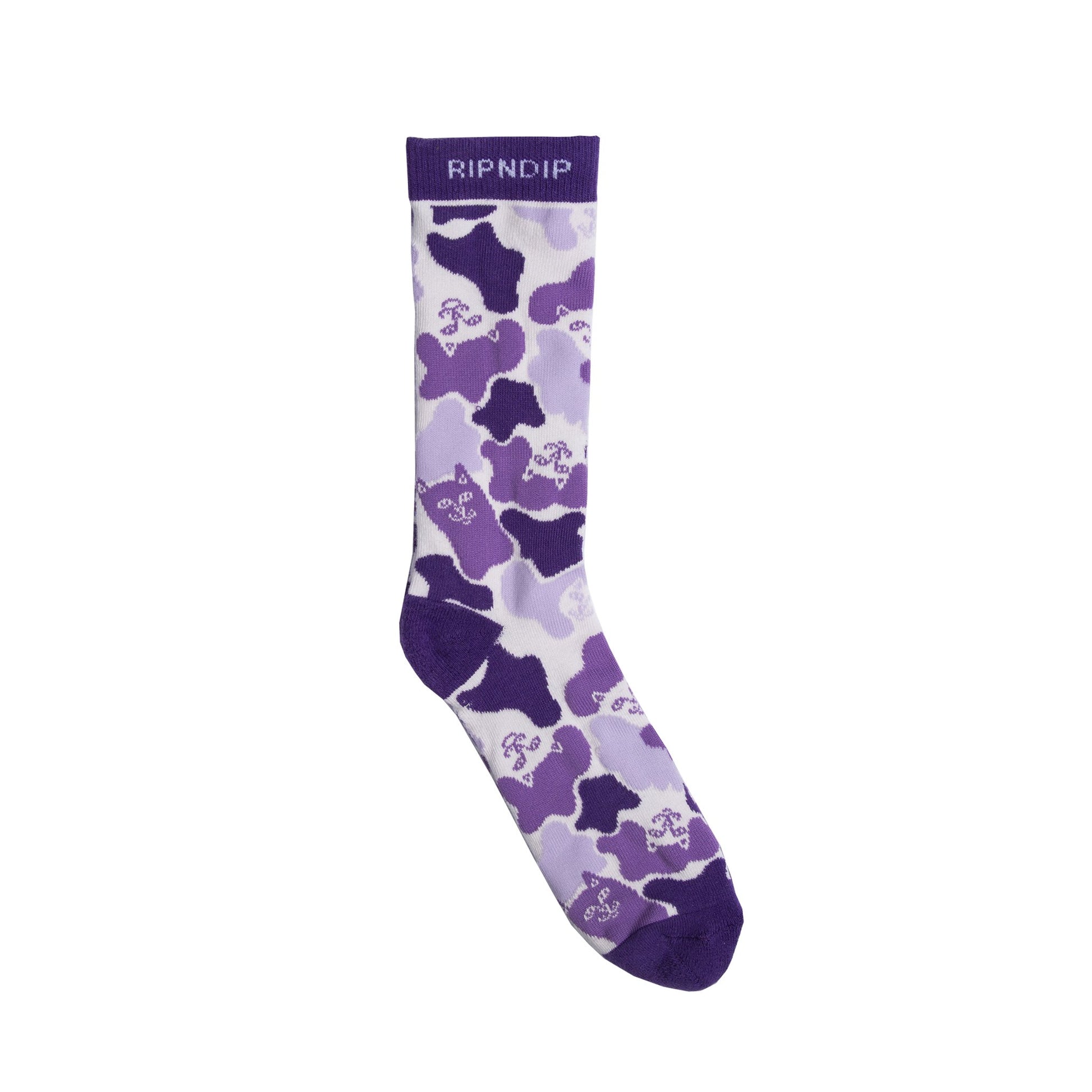 RIPNDIP - Invisible Socks, Purple Camo - The Giant Peach