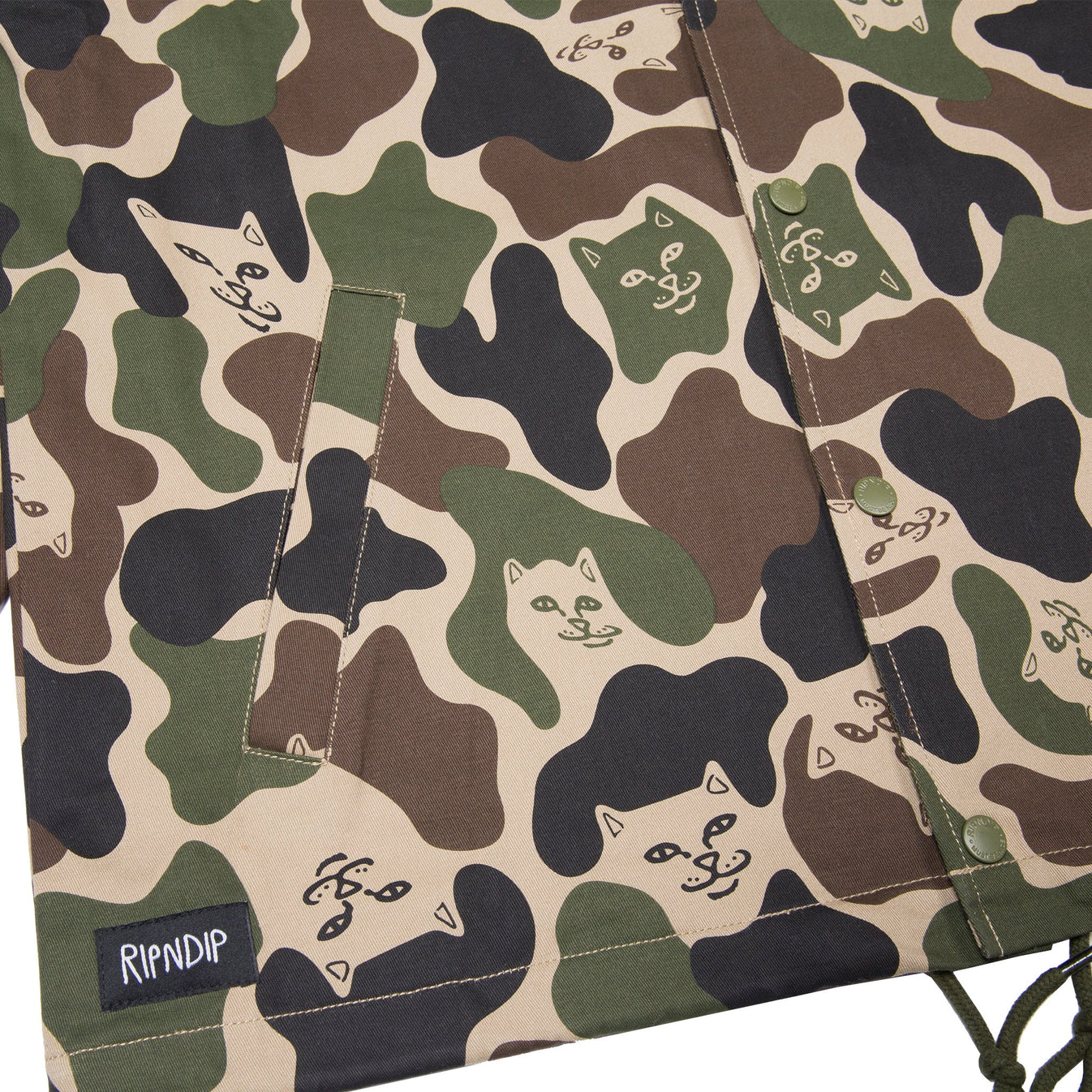 RIPNDIP - Prayer Hands Men's Twill Jacket, Army Camo – The Giant Peach