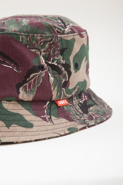 OBEY - Uplands Bucket Hat, Burgundy Camo - The Giant Peach