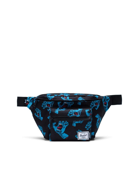 Herschel Supply Co -  Santa Cruz Seventeen Hip Pack, Black Cyan Screaming Hand