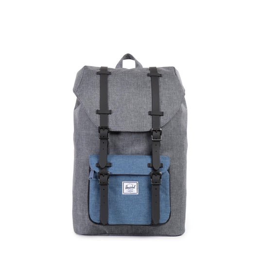 Herschel Supply Co. - Little America Backpack, Crosshatch Charcoal Navy Black Rubber - The Giant Peach