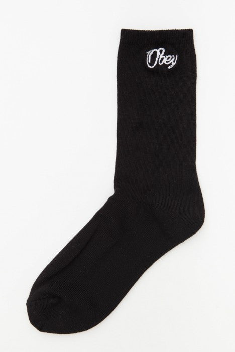 OBEY - Chester Men's Socks, Black - The Giant Peach