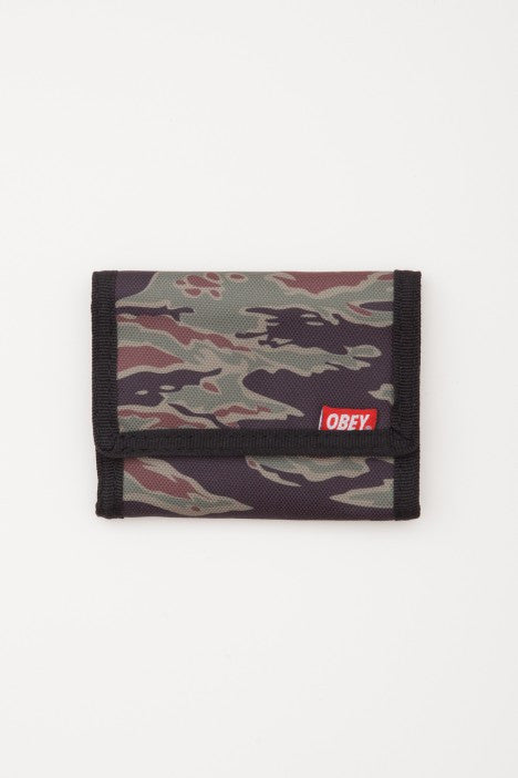 OBEY - Quality Dissent Trifold Wallet, Tiger Camo - The Giant Peach