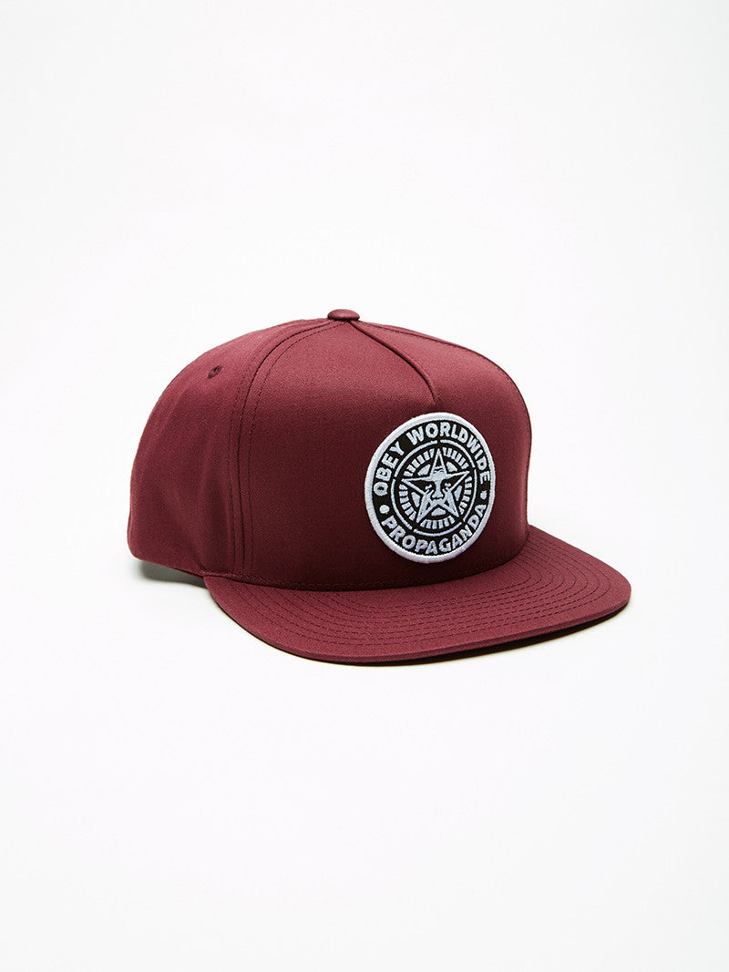 OBEY - Classic Patch Men's Snapback, Burgundy - The Giant Peach