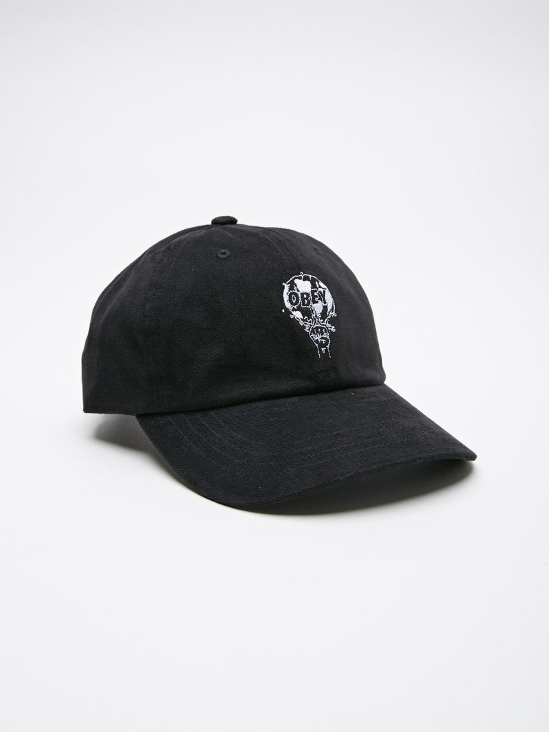 OBEY - Smash It Up 6 Panel Hat, Black - The Giant Peach