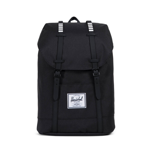 Herschel Supply Co. - Retreat Backpack, Black/Black/White Inset - The Giant Peach