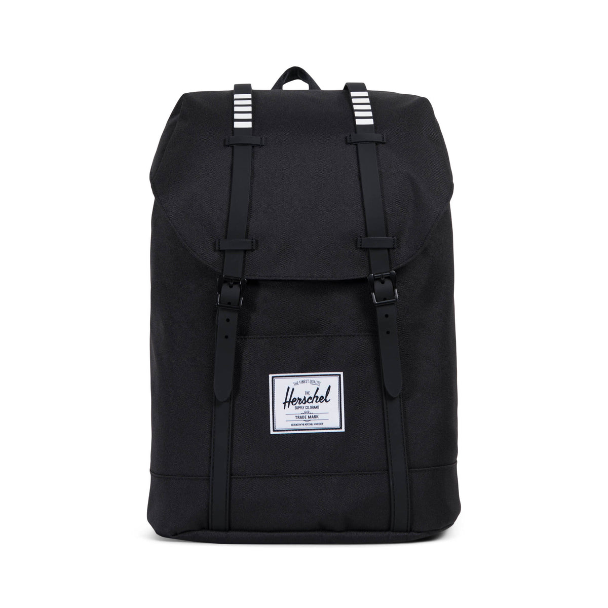 Herschel Supply Co.Retreat Backpack in Black with Black Stripe Rubber ...