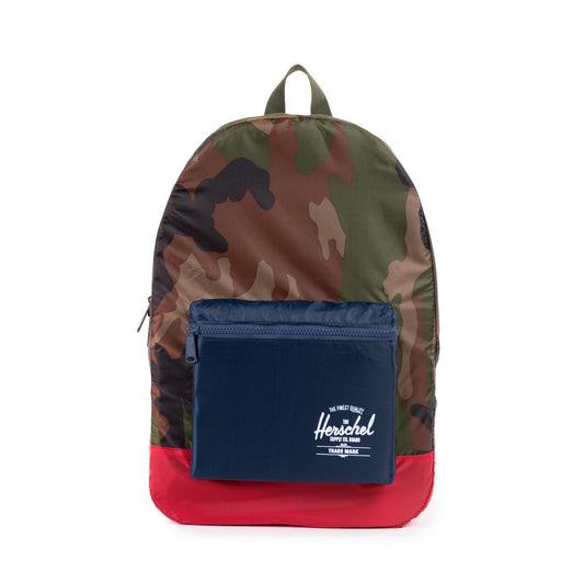 Herschel Supply Co. - Packable Daypack, Woodland Camo/Navy/Red - The Giant Peach