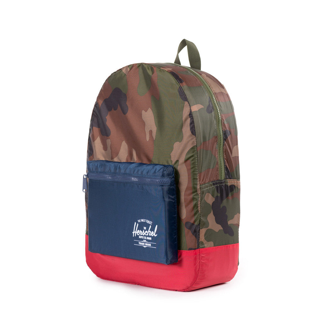 Herschel Supply Co. - Packable Daypack, Woodland Camo/Navy/Red - The Giant Peach