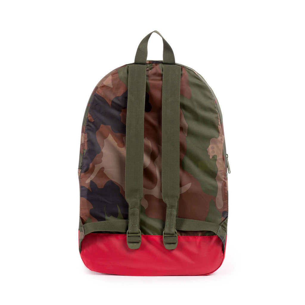 Herschel Supply Co. - Packable Daypack, Woodland Camo/Navy/Red - The Giant Peach
