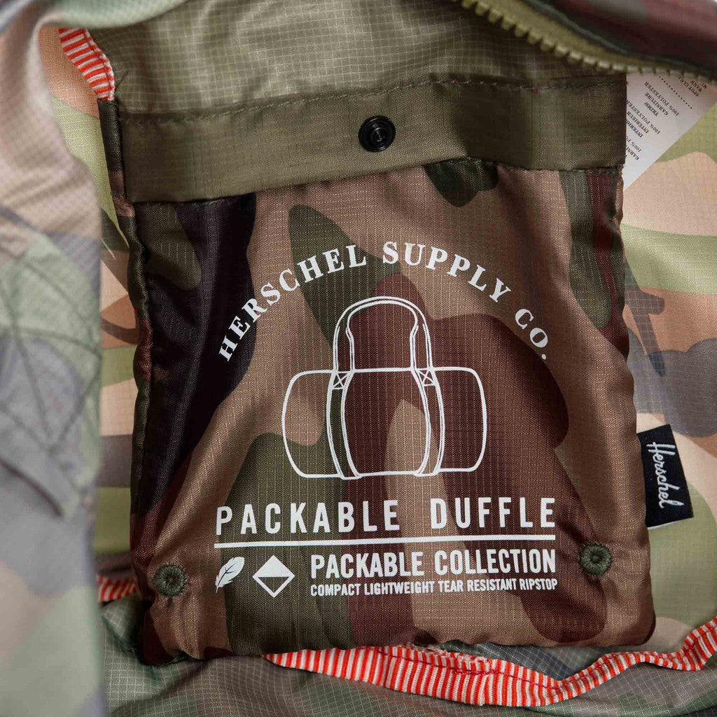 Herschel Supply Co. - Packable Duffle, Woodland Camo - The Giant Peach