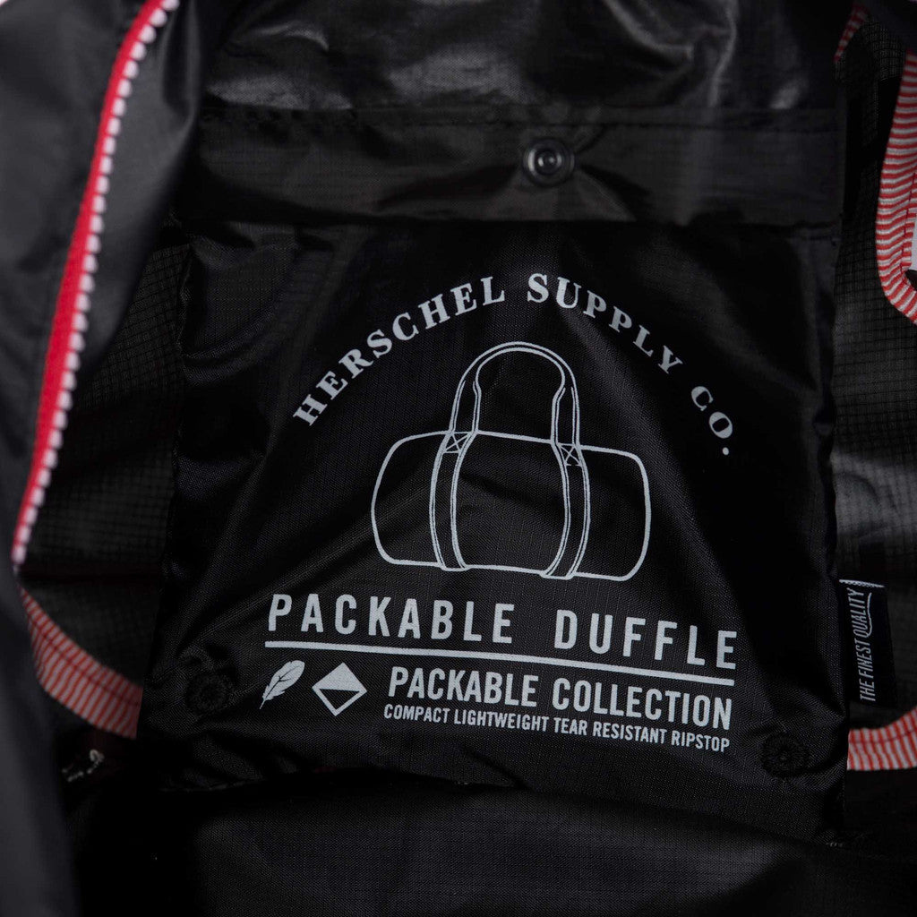 Herschel Supply Co. - Packable Duffle, Black/Multi Zip - The Giant Peach