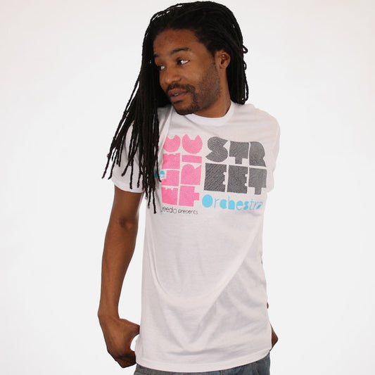 101 Apparel - Jeedo Electric Street Orchestra Men's Shirt, White - The Giant Peach