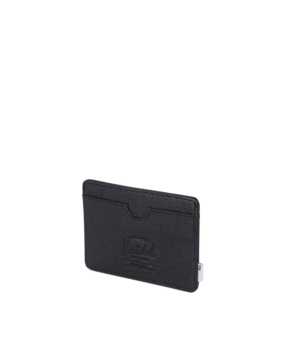 Herschel Supply Co - Charlie Wallet + Tile Slim, Black Leather