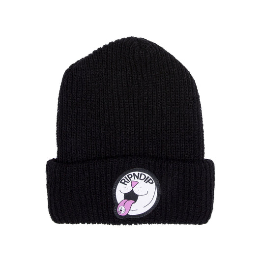 RIPNDIP - Pill Men's Rib Beanie, Black - The Giant Peach