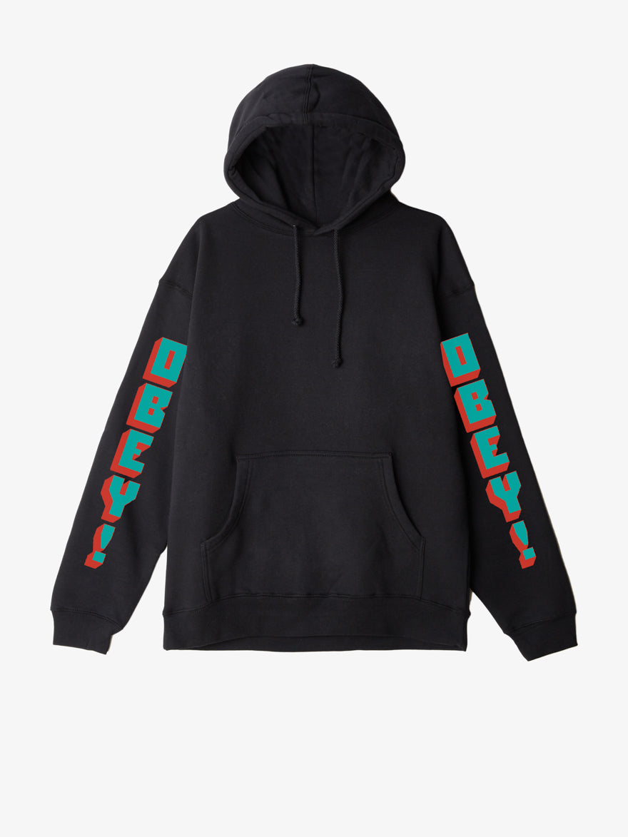 OBEY - New World 2 Pullover Men's Hoodie, Black - The Giant Peach