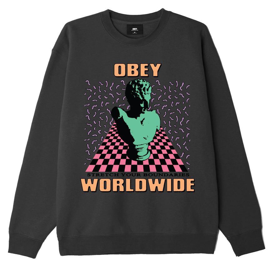 OBEY - Stretch Your Boundaries Men's Crewneck Sweatshirt, Black