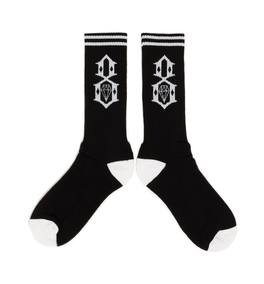 REBEL8 - Logo Socks, Black - The Giant Peach