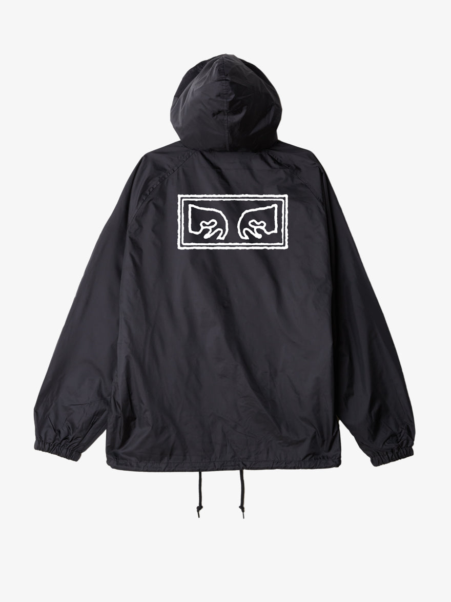 OBEY - Obey Eyes Men's Coaches Jacket, Black - The Giant Peach