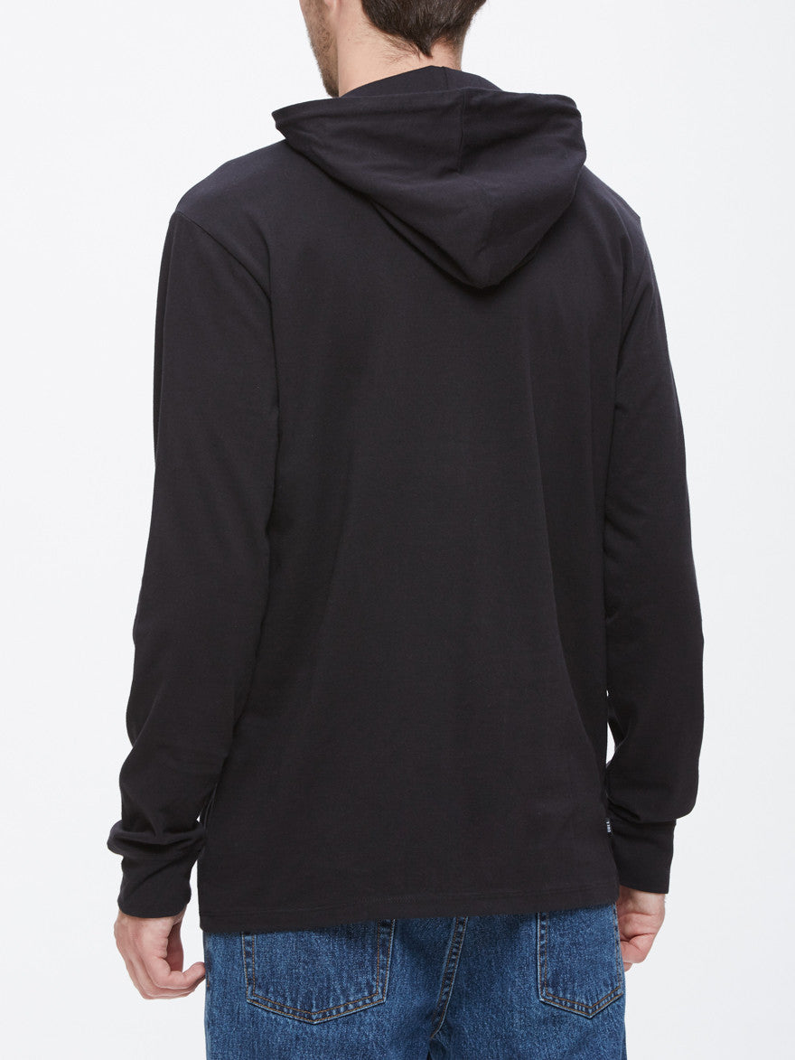 OBEY - Metier Men's L/S Hooded Tee, Black - The Giant Peach