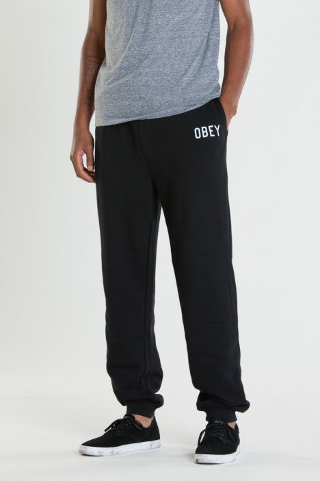 OBEY - Global Fleece Men's Sweatpants, Black - The Giant Peach